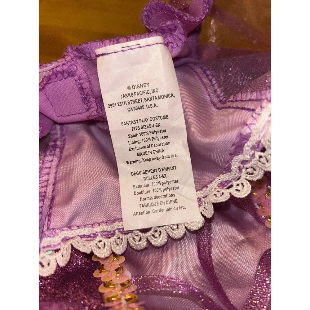 Girls Disney Brand Tiana and Rapunzel Costumes Sizes 4-6